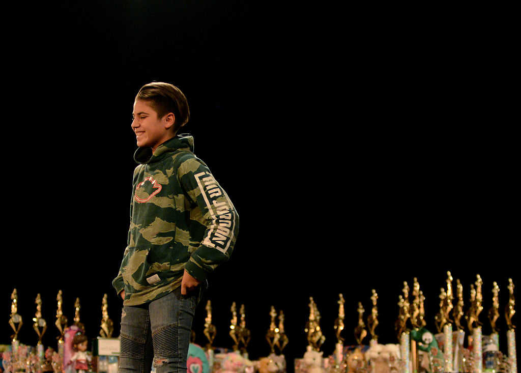 Wyatt Bonaparte flashes a smile on stage